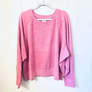JCrew Sweatshirt Crewneck Pink Oversized Soft Boxy Fit Women’s 3X